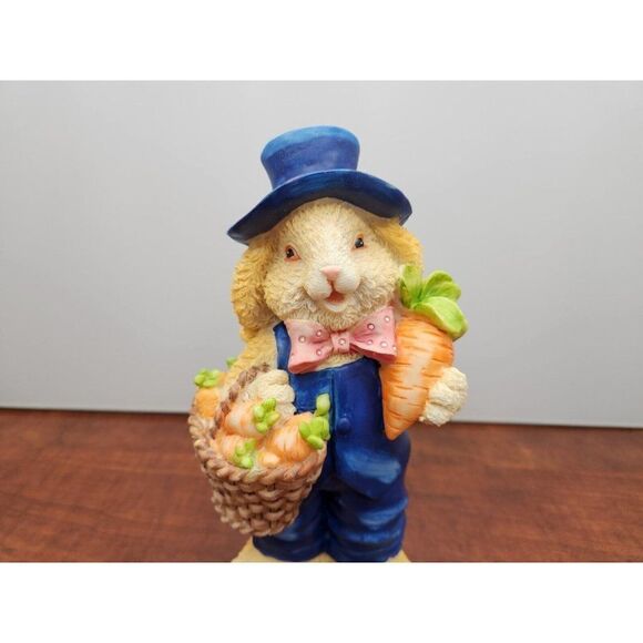 Easter Polyresin Bunny Rabbit 7.5” Tabletop Figure Display Holiday Decor - Picture 2 of 13